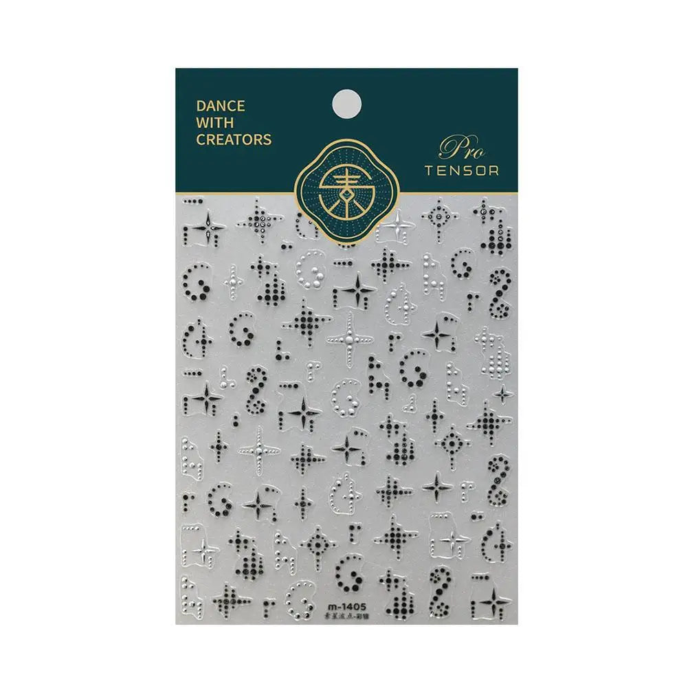 Starry Polka Dot Nail Stickers | Self-Adhesive Nail Art Decals Nail Art Stickers QXL 1pcs CN
