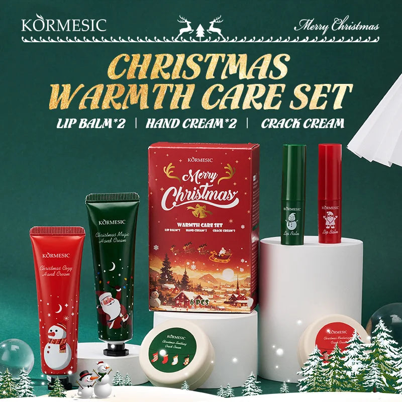 Christmas Hand Cream & Lip Balm Gift Set | Moisturizing Skincare Gift Set QXL