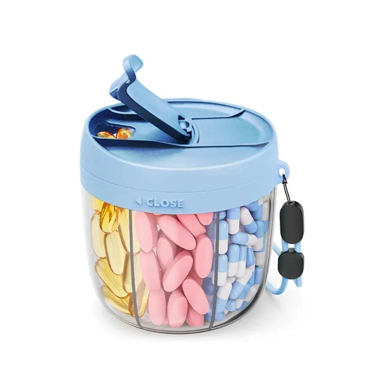 7-Compartment Portable Pill Organizer | Weekly Travel Pill Box Pill Organizer QXL