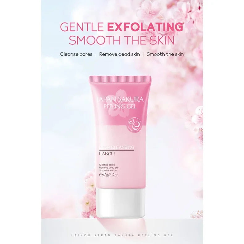 LAIKOU Sakura Peeling Gel Facial Exfoliator 60g Facial Peeling Gel QXL