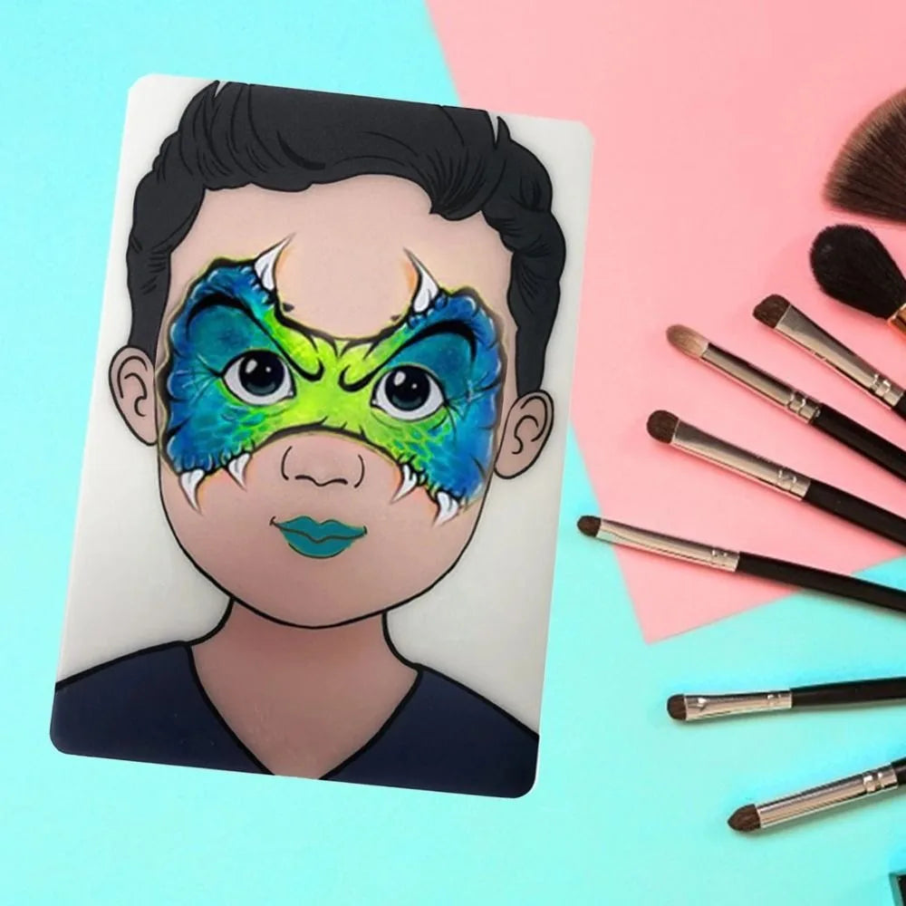 Reusable Makeup Practice Board | A4 Face Painting Template Makeup Practice Board QXL
