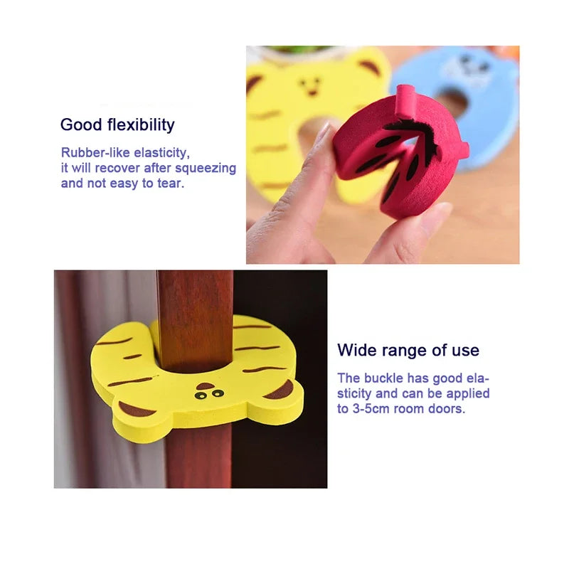 5-Pack Baby Door Finger Guard Stoppers | Cute Animal Safety Baby Door Safety Guard QXL