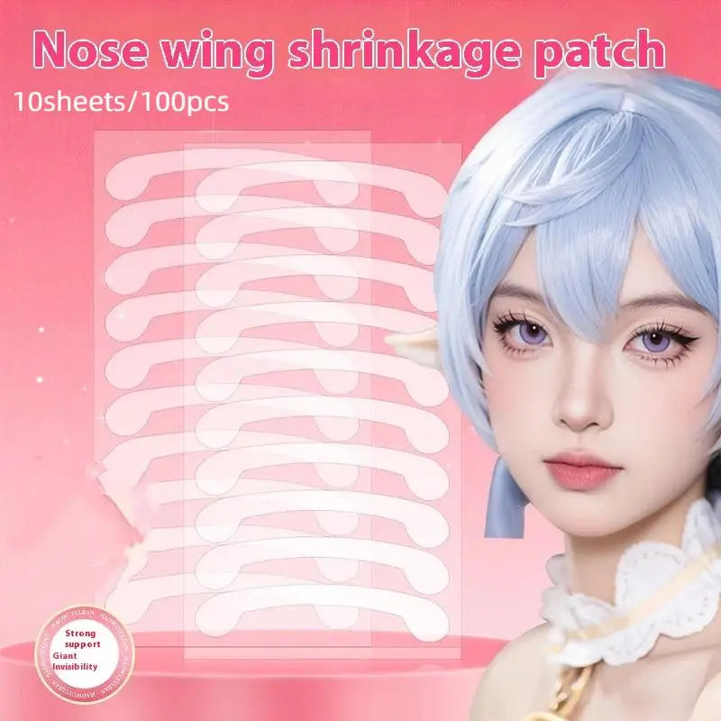 100-Pack Invisible Nose Wing Slimming Stickers | Makeup Tool Nose Shaping Stickers QXL
