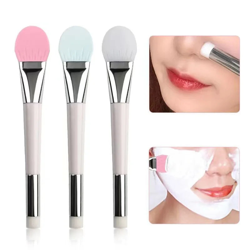 Double-Ended Silicone Face Mask Brush | Soft Dual-Tip Silicone Mask Brush QXL