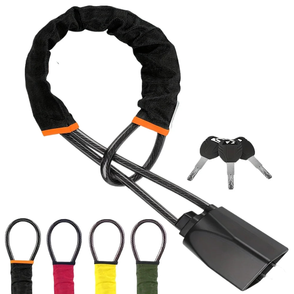 Car Steering Wheel Cable Lock | Anti-Theft Security 4 Colors Steering Wheel Lock QXL