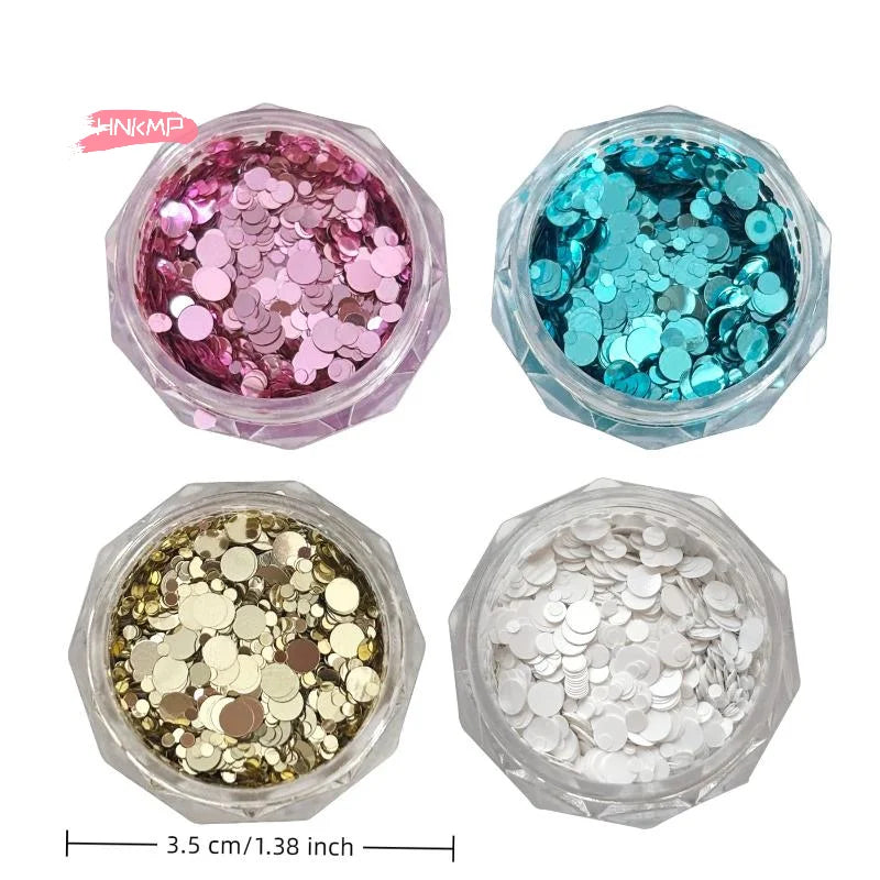 Mini Heart Nail Glitter Sequins | Colorful Sparkling Nail Art Nail Glitter Sequins QXL