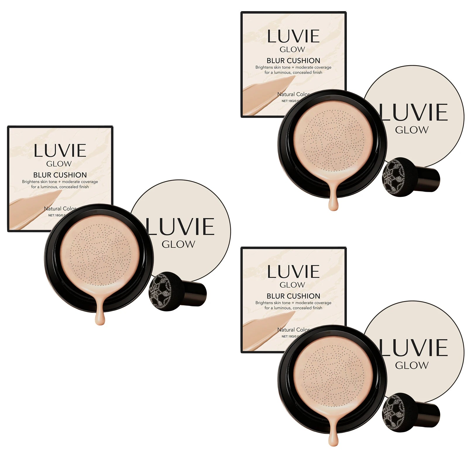 Mushroom Head Air Cushion CC Cream | Waterproof Foundation Air Cushion Foundation QXL Buy 1 Get 2 Free