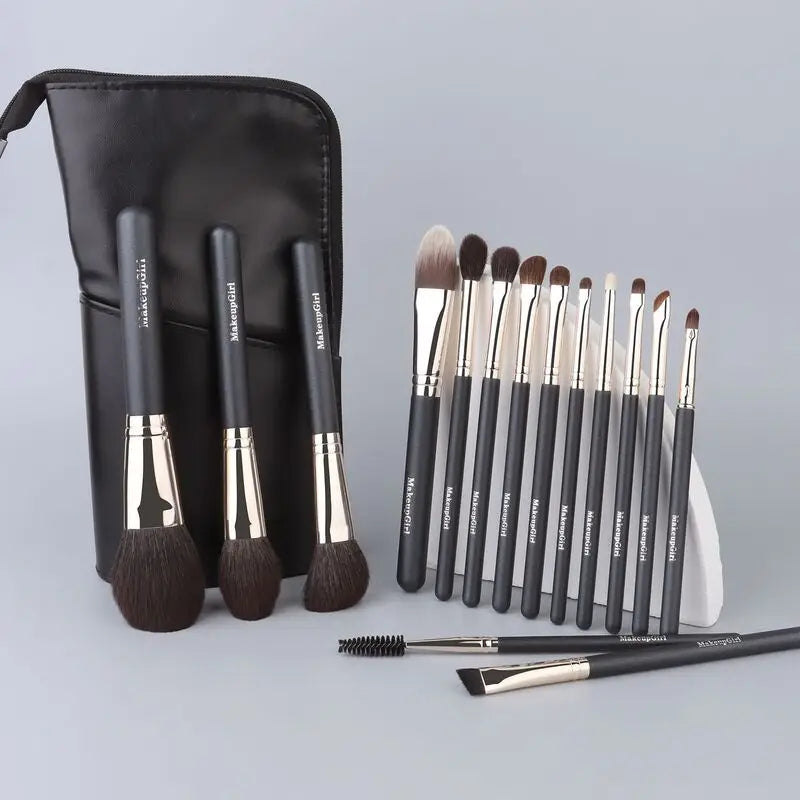 15-Piece Makeup Brush Set | Soft Bristle Foundation & Eye Makeup Brush Set QXL