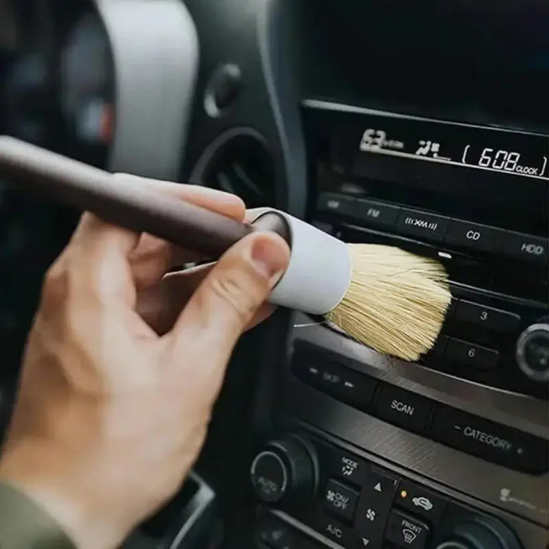 3-Pack Car Detail Brushes | Interior & Exterior Cleaning Set Car Detailing Brush Set QXL