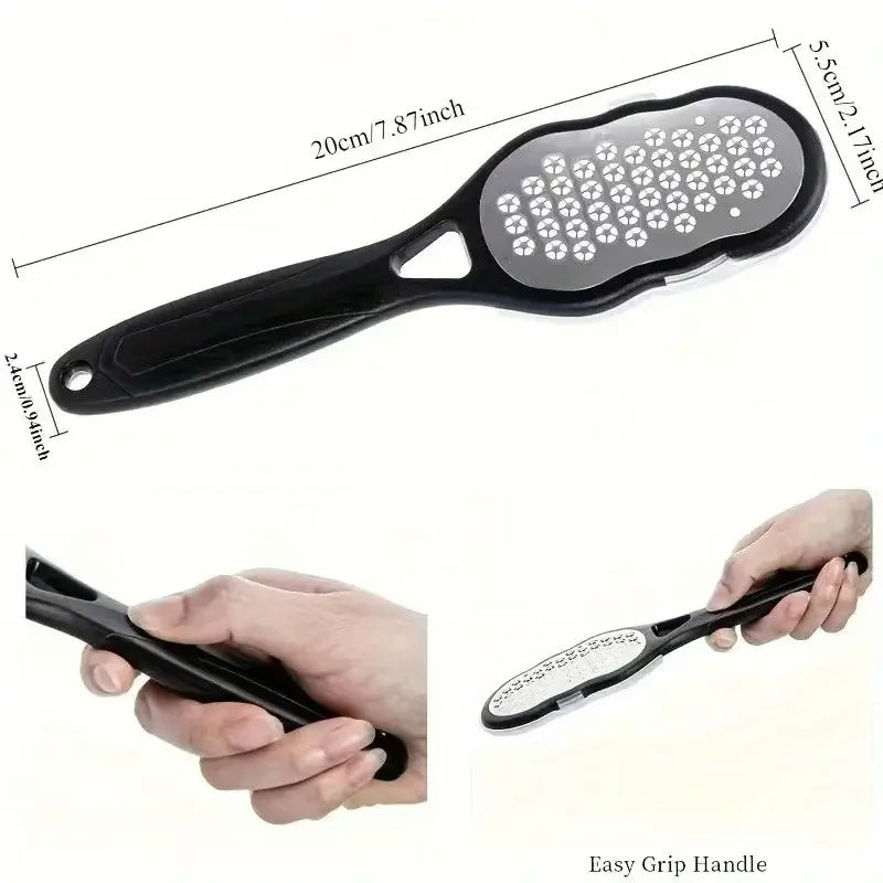 Stainless Steel Foot File | Dual Grit Anti-Splash Pedicure Rasp Foot File Rasp QXL