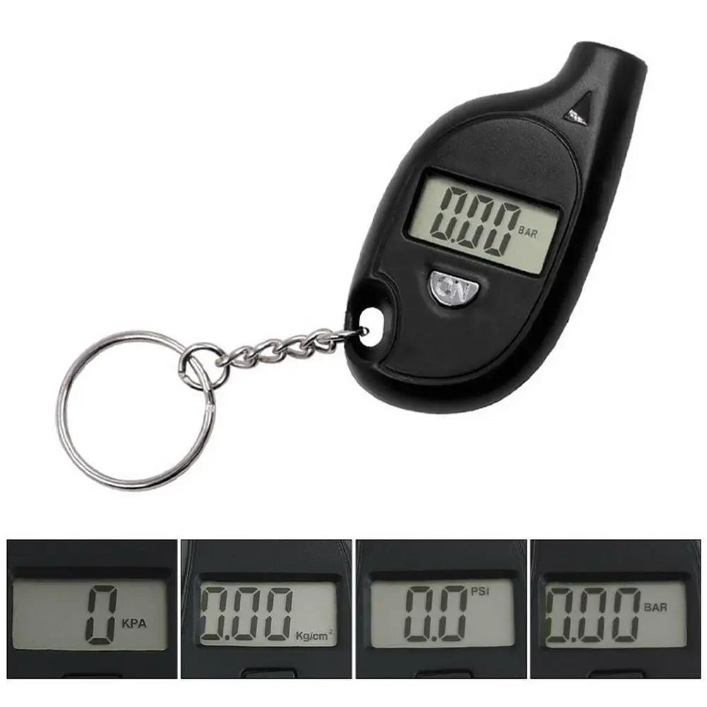 LCD Digital Tire Pressure Gauge | Mini Keychain Tester Tire Pressure Gauge QXL