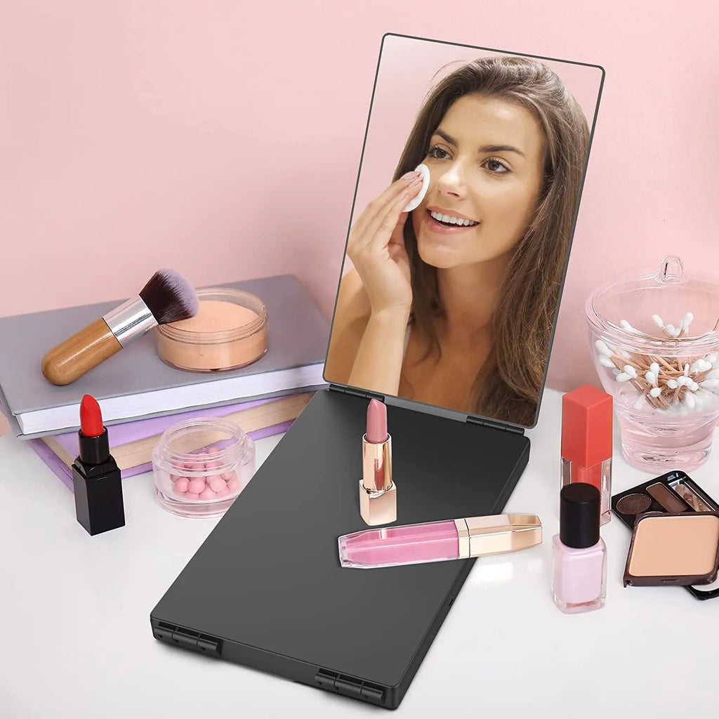 360° Trifold Vanity Makeup Mirror | Foldable Telescoping Hook Vanity Makeup Mirror QXL