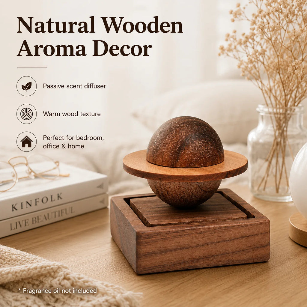 Jupiter Wood Scent Diffuser | Magnetic Floating Planet Ornament Wood Scent Diffuser QXL