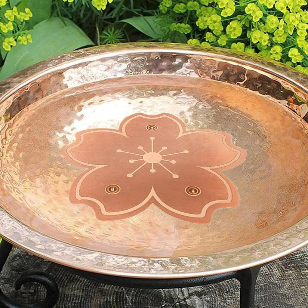 Copper Bird Bath Disk | Natural Algae-Reducing Water Plate Bird Bath Accessory QXL