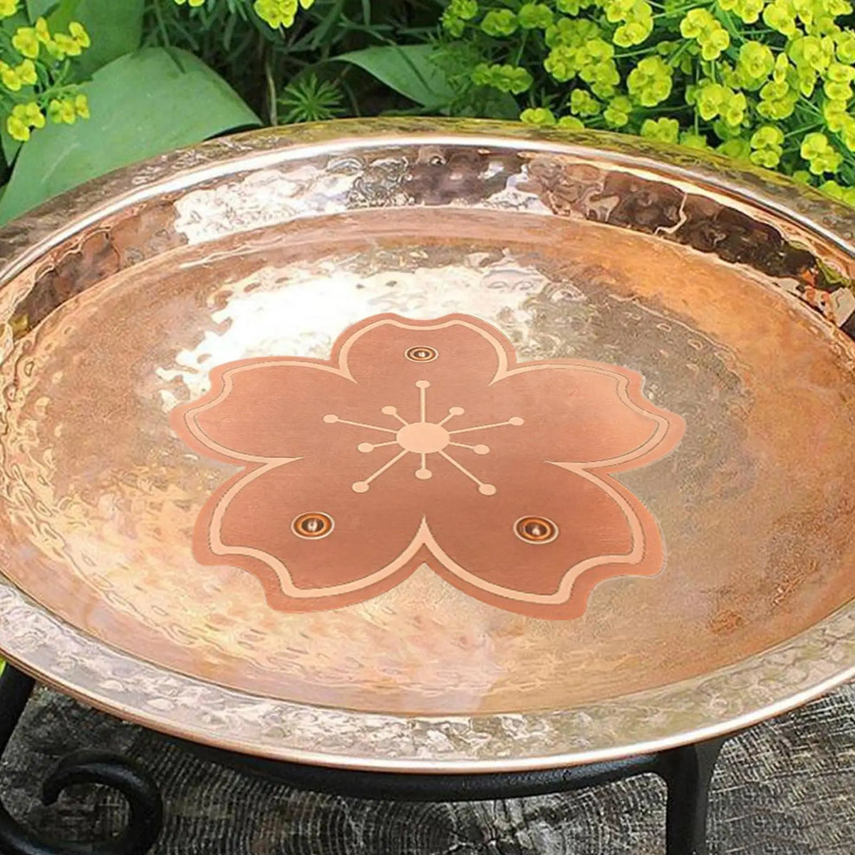 Copper Bird Bath Disk | Natural Algae-Reducing Water Plate Bird Bath Accessory QXL