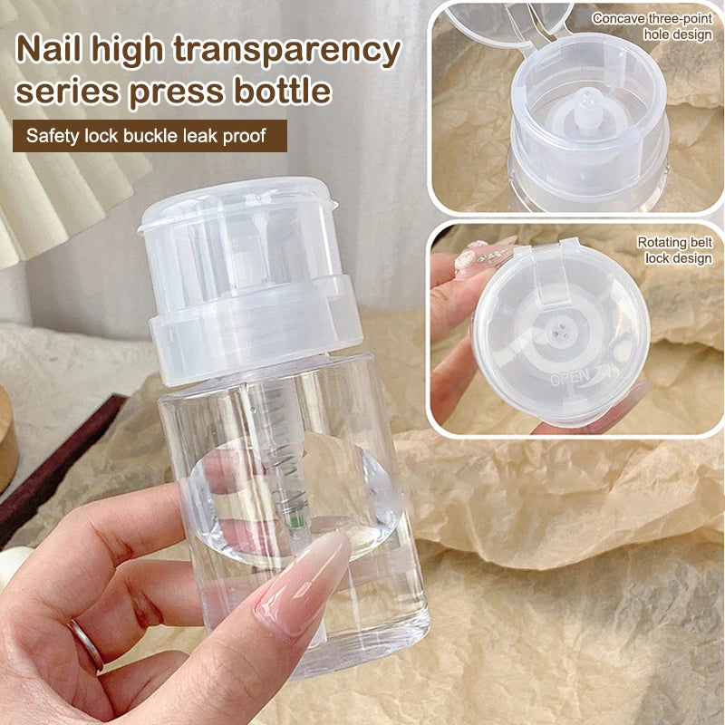 Refillable Press Pump Dispenser Bottle | Nail Polish Remover Nail Pump Dispenser QXL