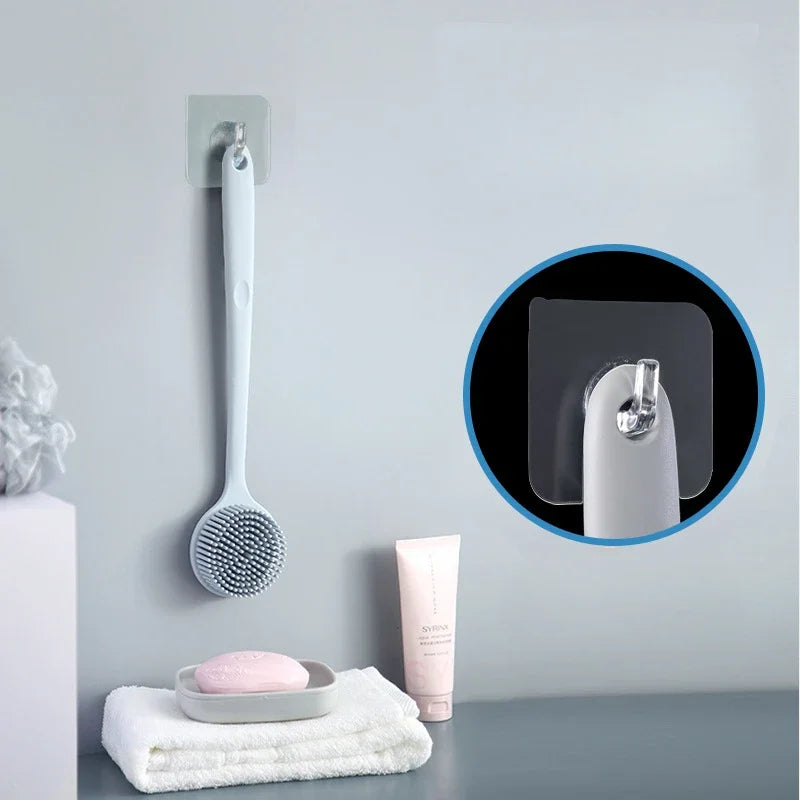 Silicone Long Handle Shower Brush | Soft Back Scrubber Bath Shower Brush QXL