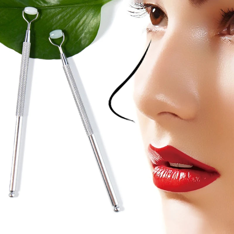Jade Roller & Gua Sha Facial Massage Set | Skin Firming Tool Jade Facial Roller Set QXL Default Title