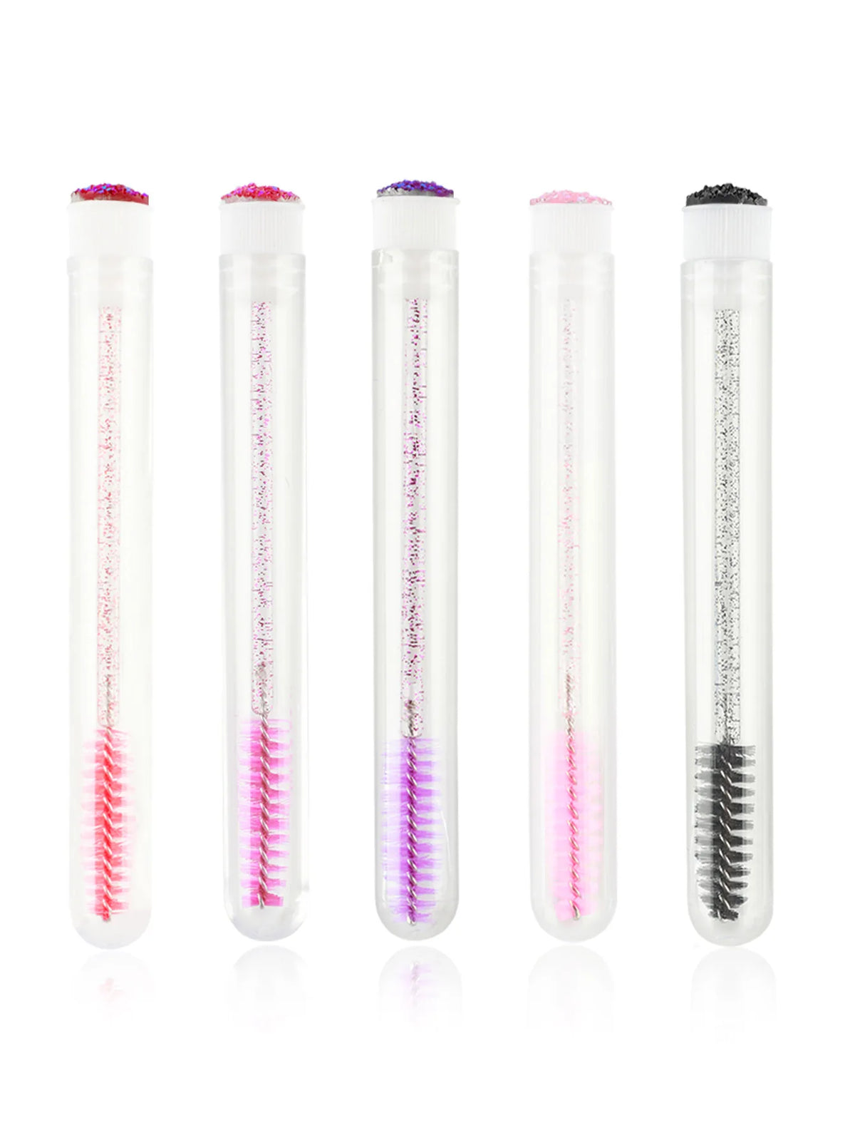 Disposable Crystal Mascara Wands & Eyebrow Comb – 5/10 Pack Disposable Mascara Wand QXL 5Pcs-A