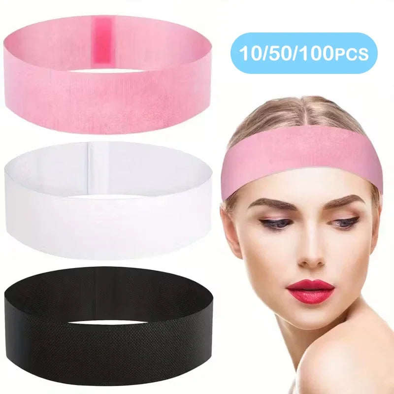 Disposable Spa Facial Headbands 10/50/100-Pack | Adjustable Disposable Facial Headbands QXL