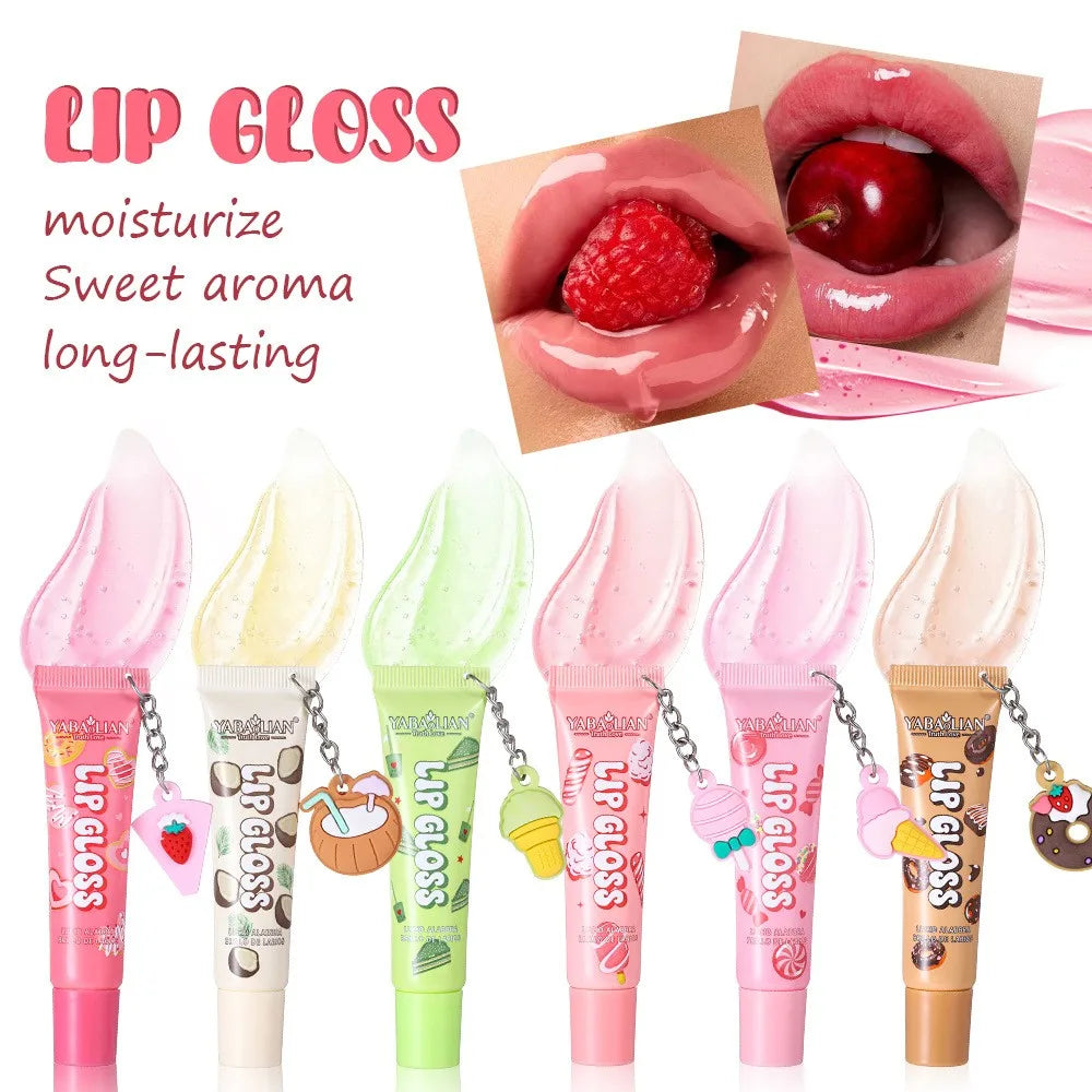 6-Color Crystal Jelly Lip Gloss | Moisturizing Glass Lips Jelly Lip Gloss QXL