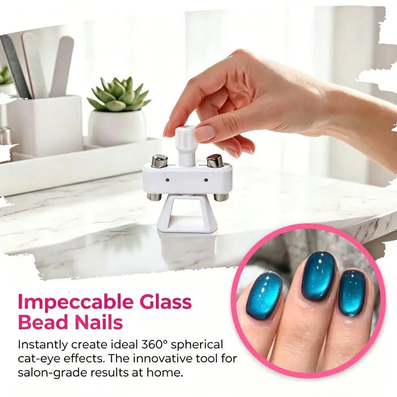 Cat Eye Nail Magnet | Glass Bead Gyroscope Manicure Tool Nail Art Magnet QXL