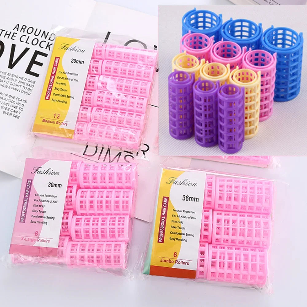Heatless Hair Curler Rollers Set | 5 Sizes Perm Rods Heatless Hair Rollers QXL