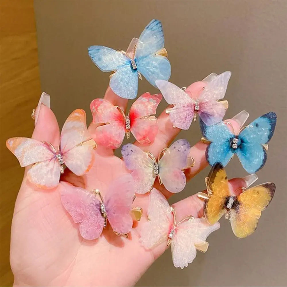 6-Pack Colorful Butterfly Hair Clips & Barrettes for Women Butterfly Hair Clips QXL