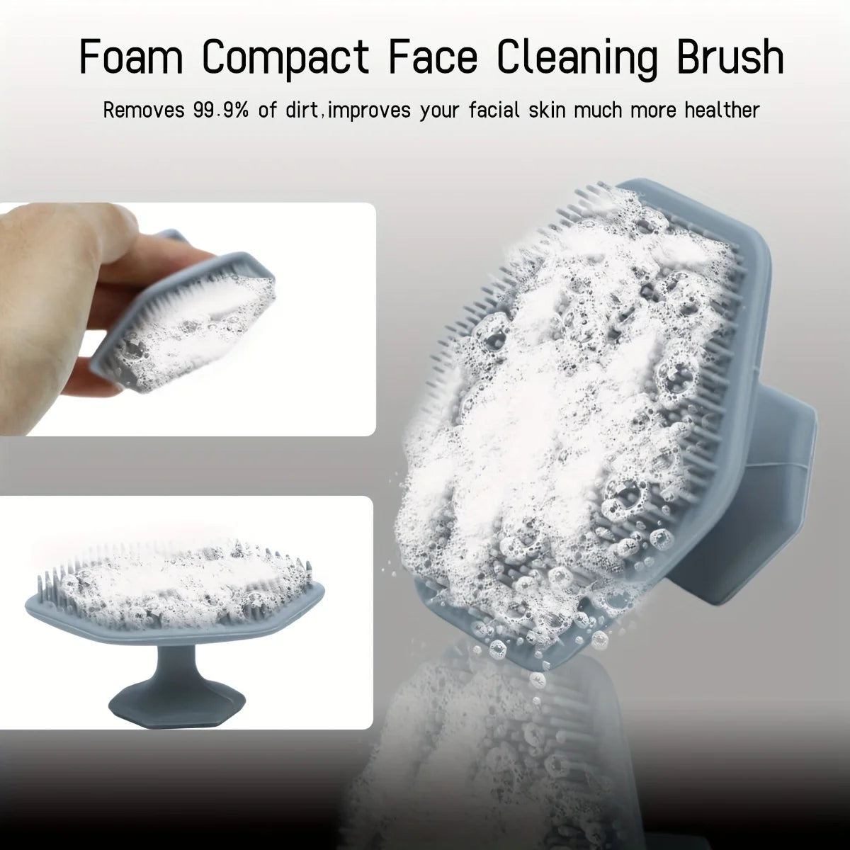 Silicone Facial Cleansing Brush | Exfoliation & Beard Tool Facial Cleansing Brush QXL