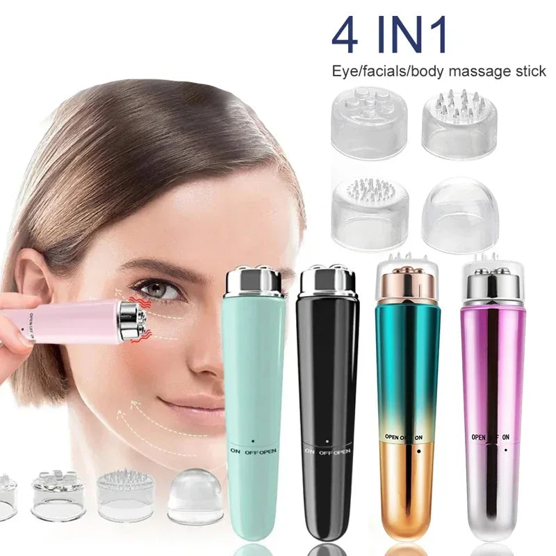4-in-1 Electric Eye Massager | Micro-Vibration Beauty Wand Electric Eye Massager QXL