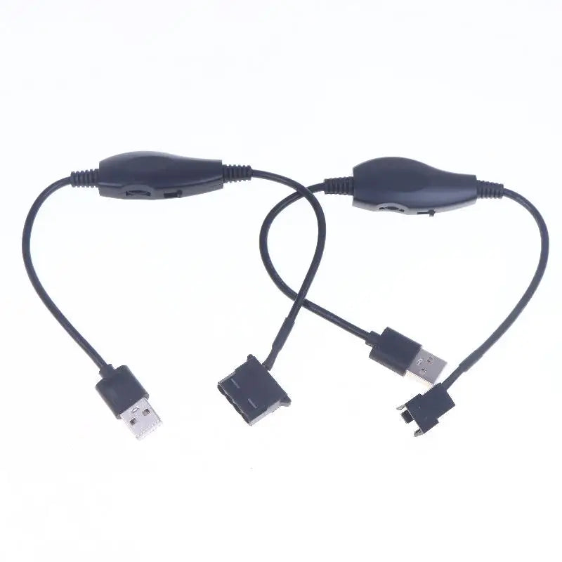 USB to 4-Pin PWM Fan Adapter Cable | 5V to 12V Boost Converter Fan Power Adapter Cable QXL