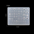 3D Silicone Nail Art Mold – Heart Star Pentagram DIY Charms Silicone Nail Mold QXL 1pc