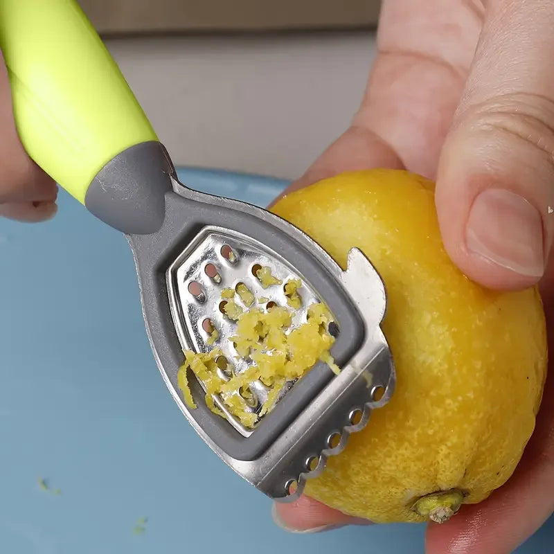 Lemon Zester & Juicer | Stainless Steel Green Handle Lemon Zester Juicer QXL