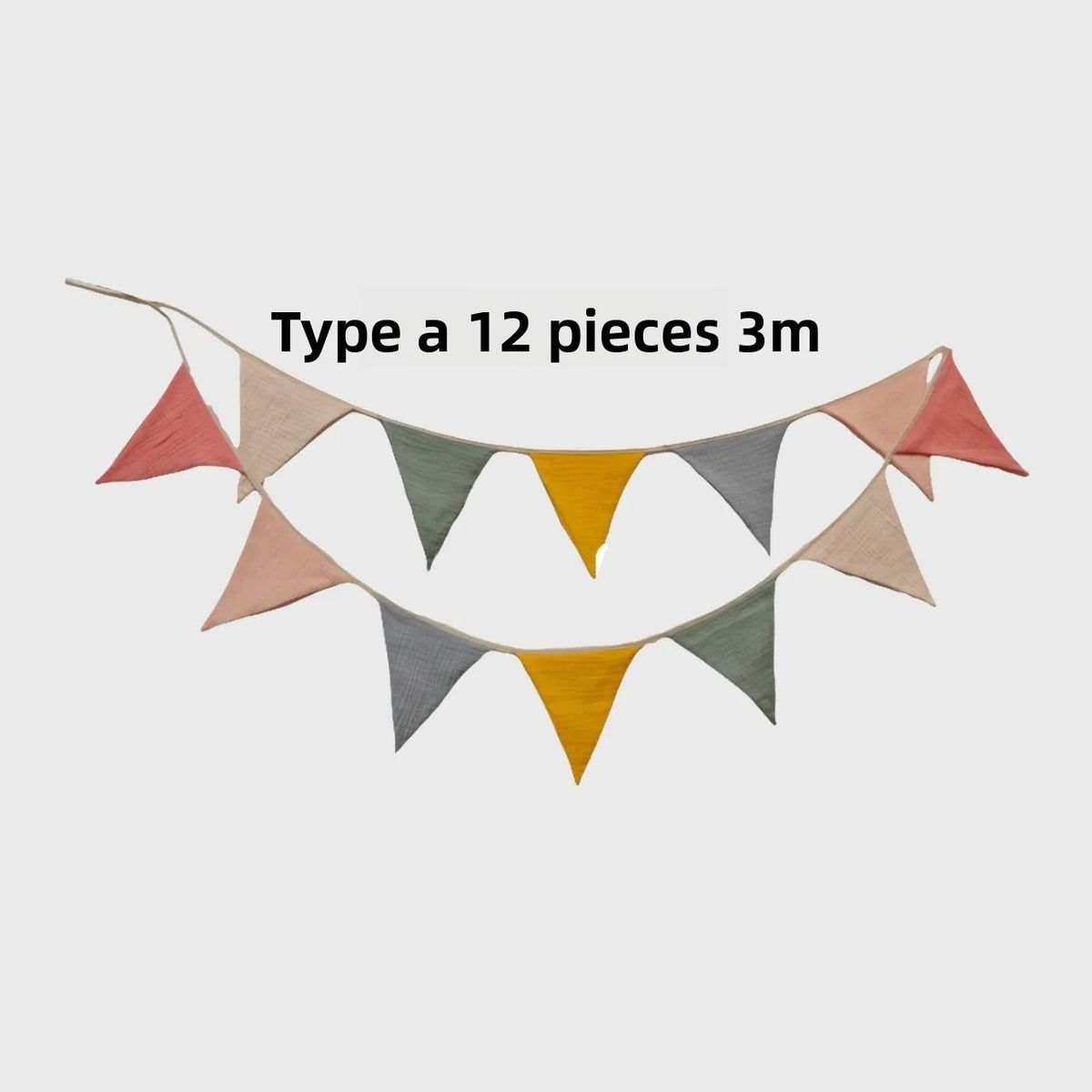 Cotton Fabric Bunting Banner | Reusable Triangle Pennant Garland Pennant Bunting Banner QXL A