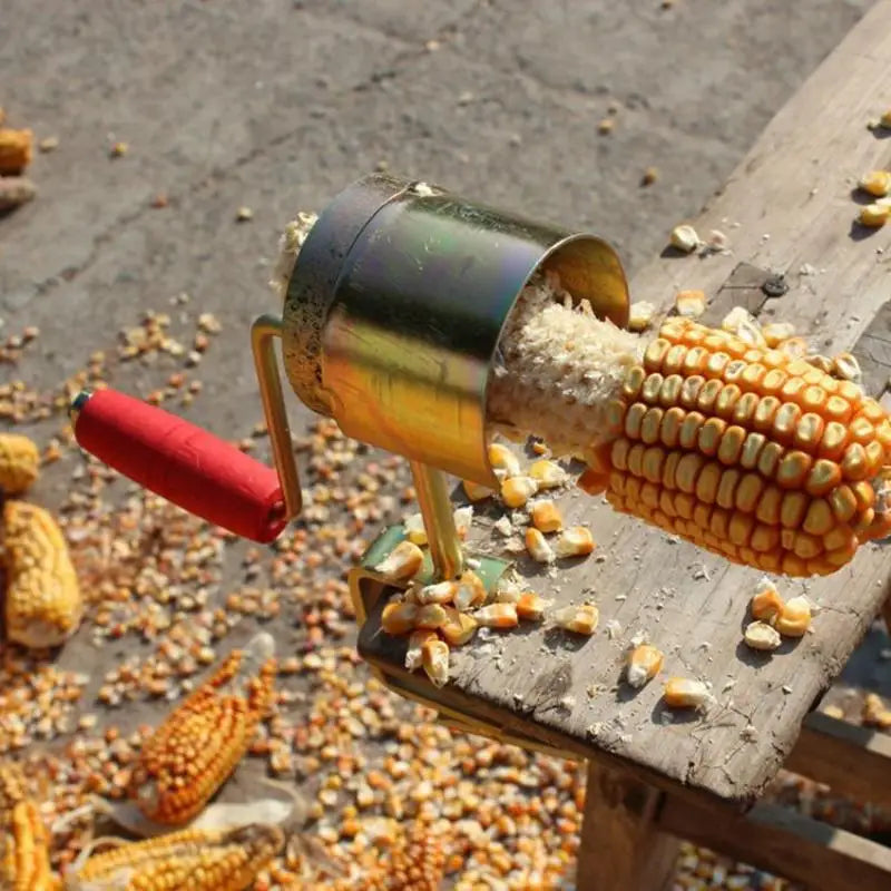 Manual Corn Peeler with Hand Crank | Alloy Steel Kernel Sheller Corn Kernel Sheller QXL