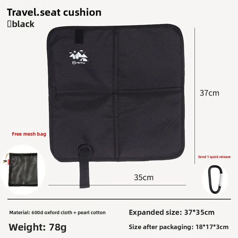 Foldable Waterproof Outdoor Seat Cushion | Camping & Hiking Pad Camping Seat Cushion QXL black