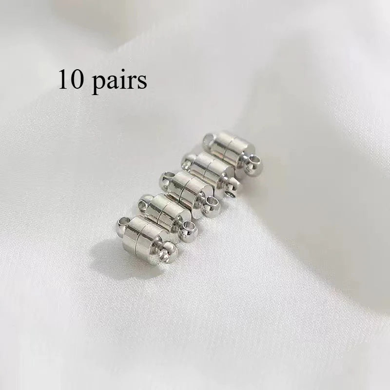 Magnetic Cylinder Clasps | Bracelet & Necklace Connectors Jewelry Clasps QXL Silvery