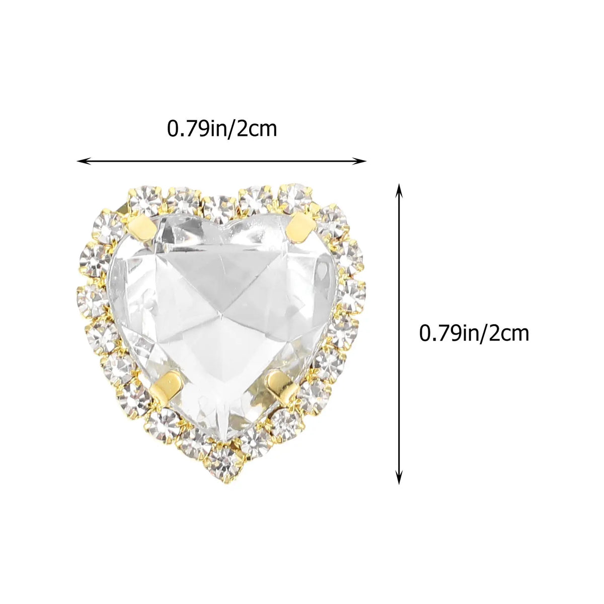 20-Pack Sew-On Claw Glass Rhinestones | DIY Dress & Bag Decor Sew-On Rhinestone Set QXL