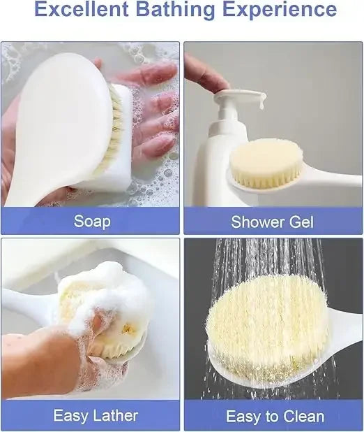 Long Handle Bath Brush | Soft Bristle Back Scrubber for Shower Bath Brush QXL
