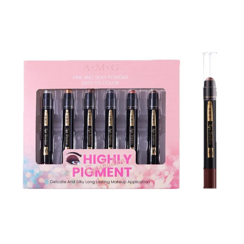 Pearl Shimmer Eyeshadow Stick Set – 6 Waterproof Shades Eyeshadow Stick Set QXL