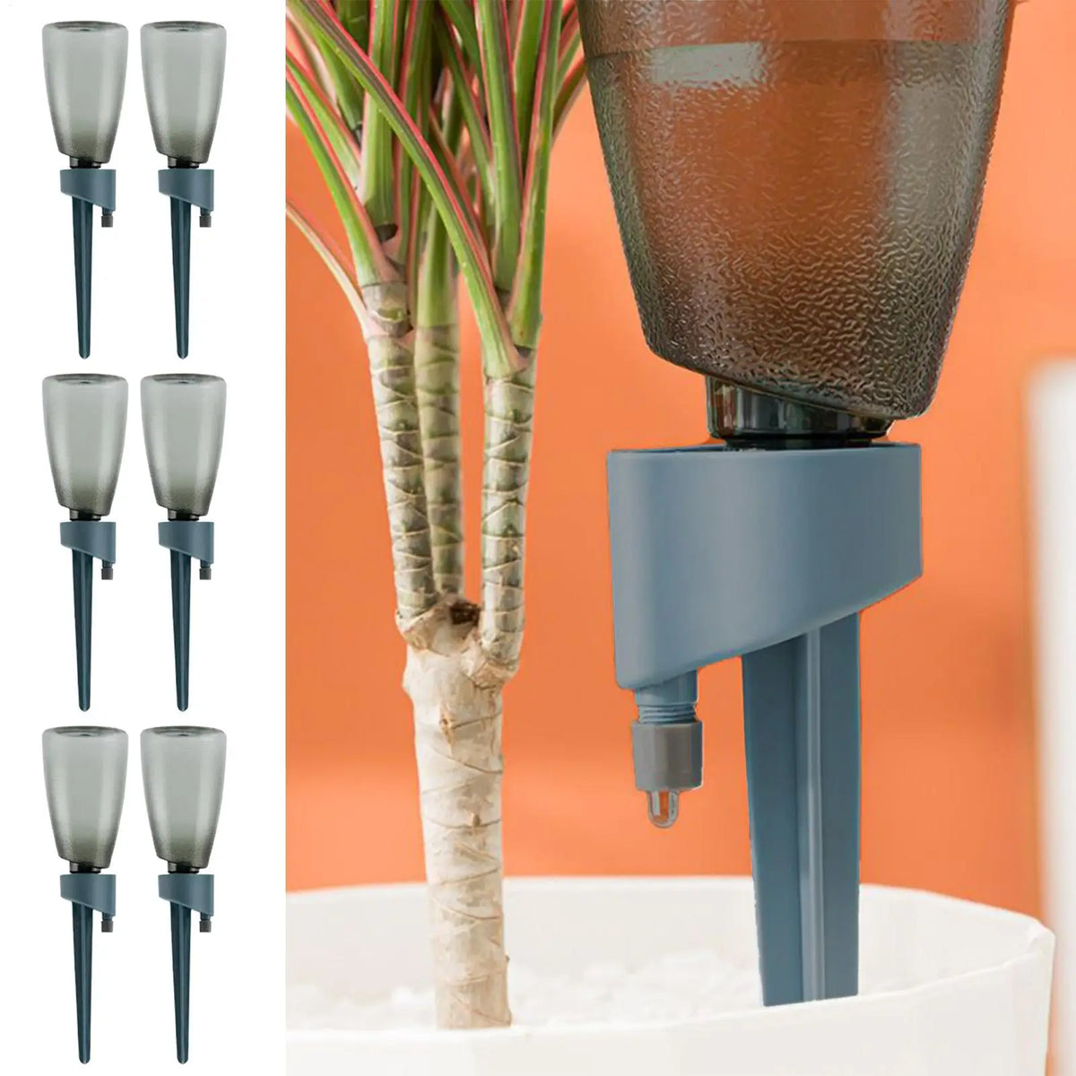 6-Pack Automatic Plant Watering Spikes with Control Valve Plant Watering Spikes QXL