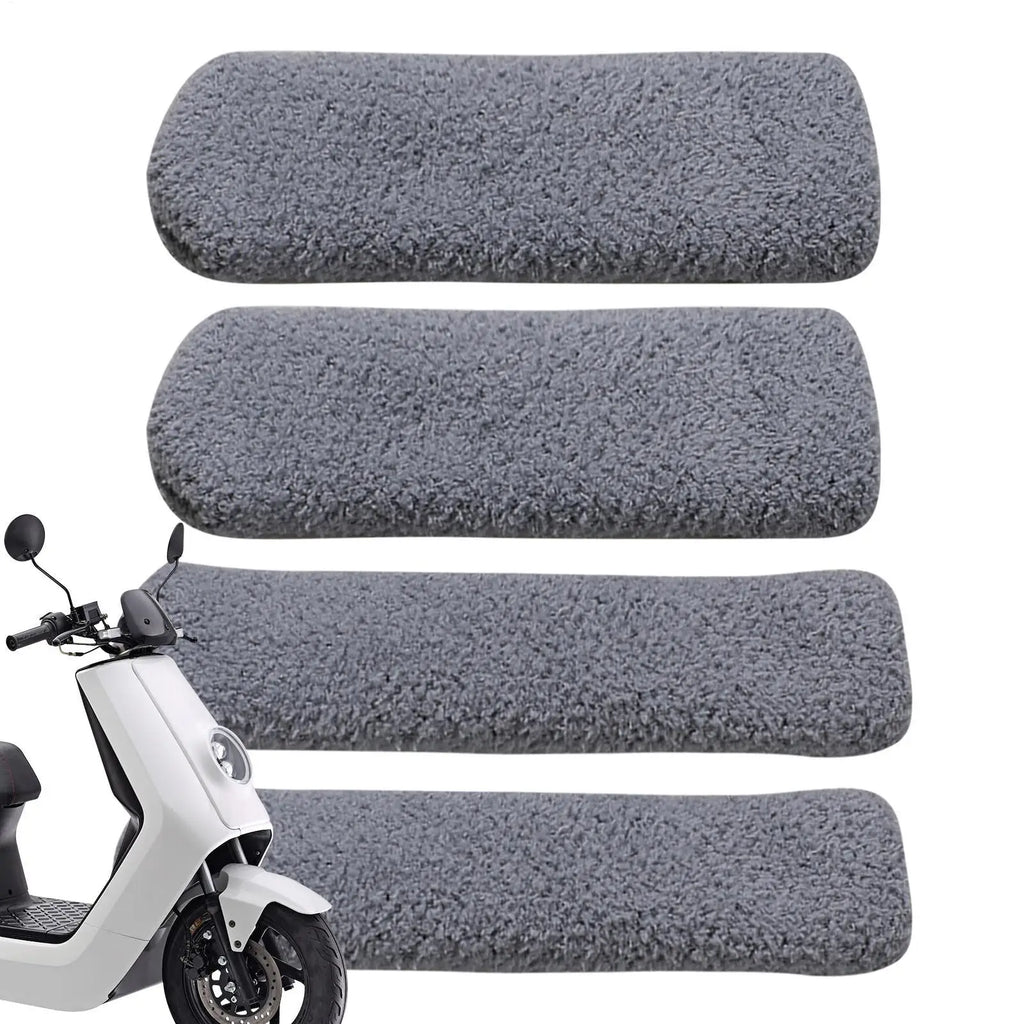 Plush Motorcycle Handlebar & Brake Lever Cover Set | Winter Handlebar Cover Set QXL