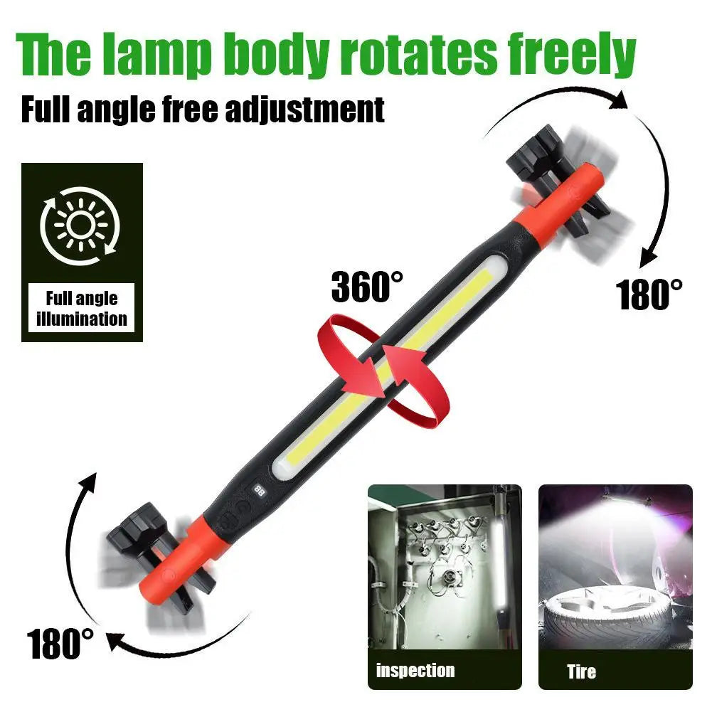 USB Rechargeable Magnetic LED Work Light | 360° Hook Lamp LED Work Light QXL