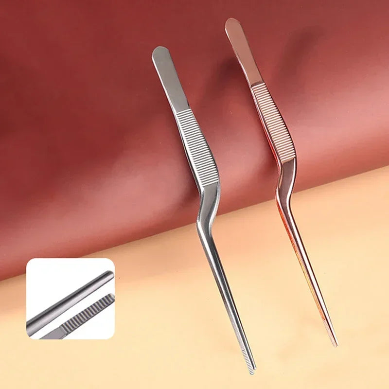 Curved Stainless Steel Earwax Tweezer | Angled Ear Cleaner Ear Cleaning Tweezer QXL