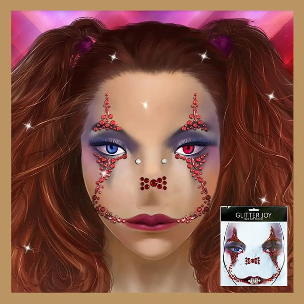 Halloween Face Gems | Acrylic Rhinestone Crystal Stickers Face Gem Stickers QXL