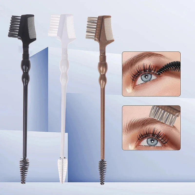Double-Headed Eyebrow Comb & Eyelash Brush | Dual-End Tool Eyebrow & Lash Brush QXL
