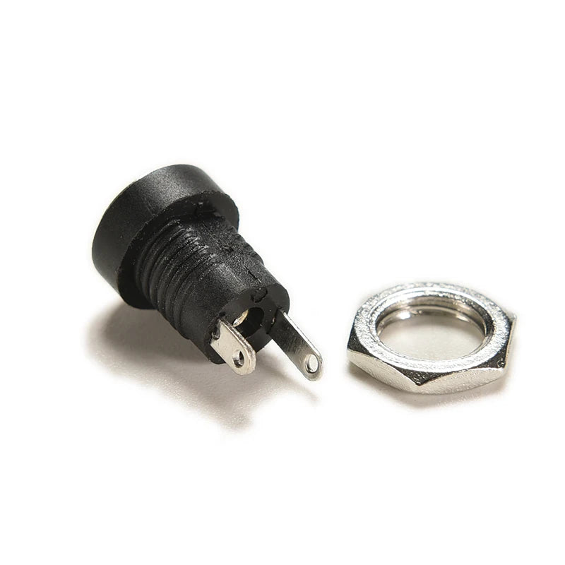 10-Pack DC Power Jack Female Panel Mount Connector 5.5x2.1mm DC Power Connector QXL