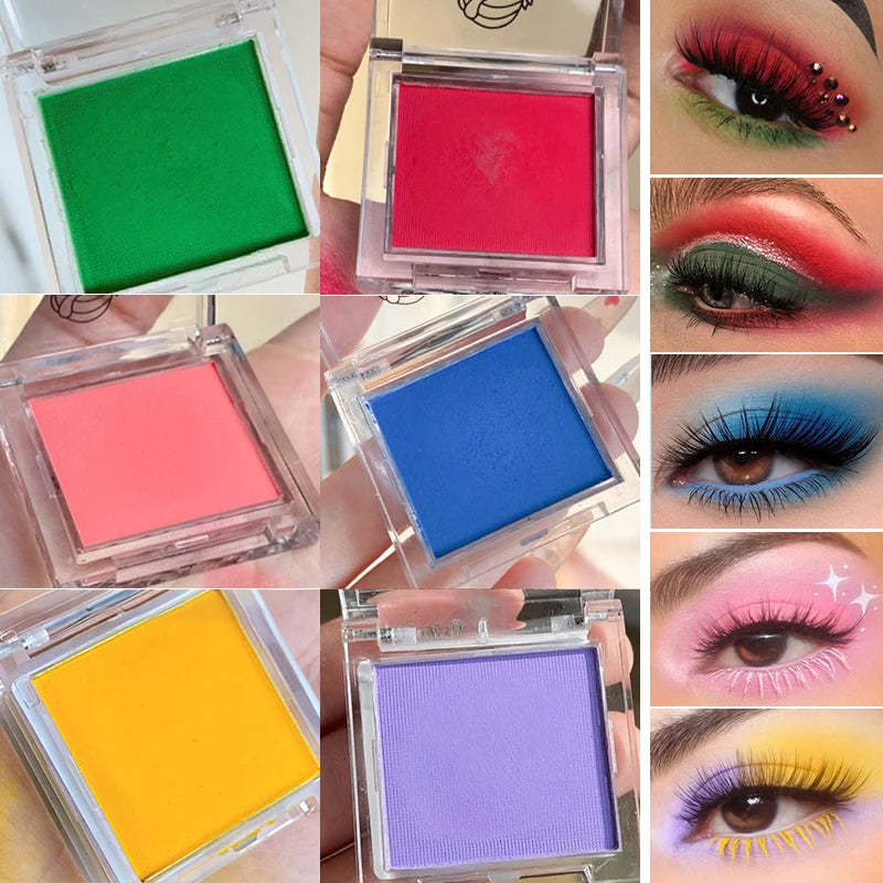 VERONNI Matte Green Eyeshadow | Long-Lasting Single Color Eyeshadow Palette QXL