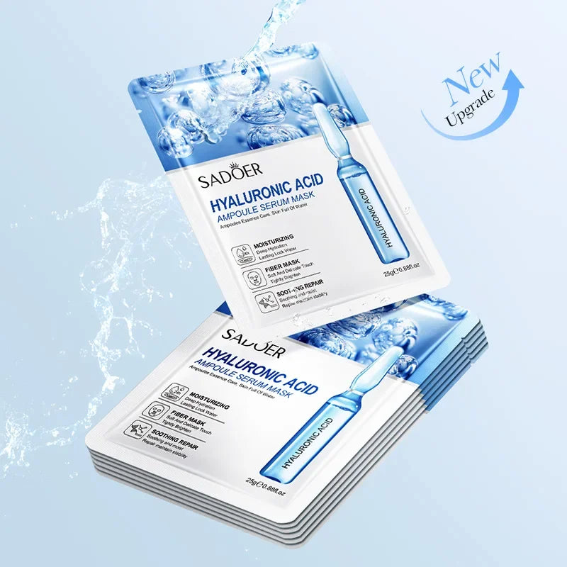 SADOER Hyaluronic Acid Sheet Masks – 10-Pack Hydrating Face Mask Hydrating Sheet Mask QXL