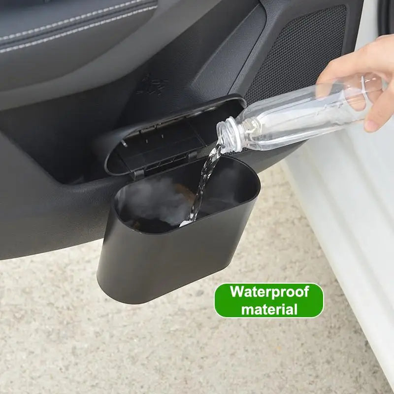 Car Trash Can with Lid – Portable Leak-Proof Vehicle Bin Car Trash Can QXL